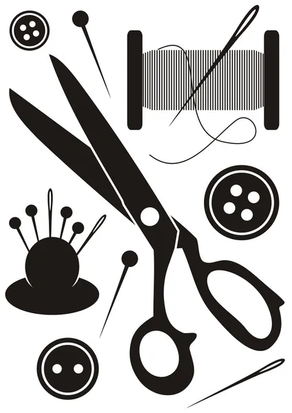 Sewing tools icons — Stock Vector