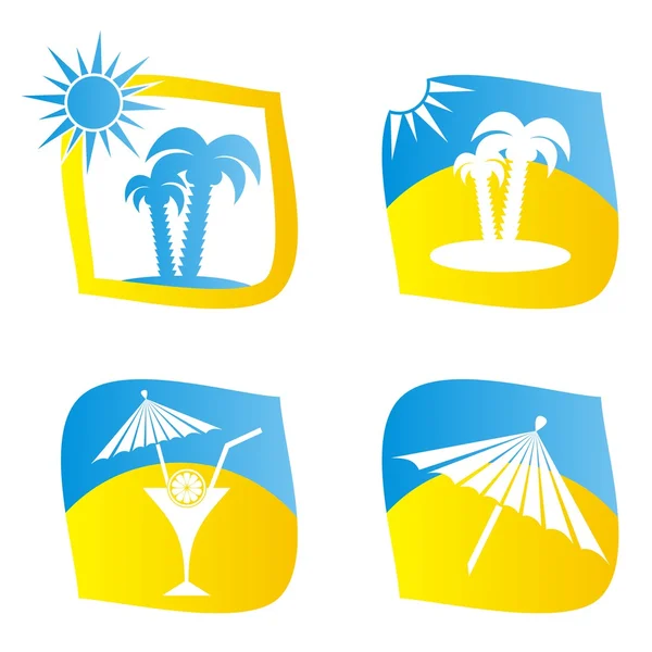 Sumer icons — Stock Vector