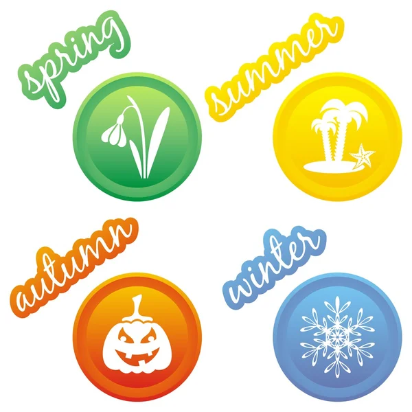 Seasons icons — Stock Vector