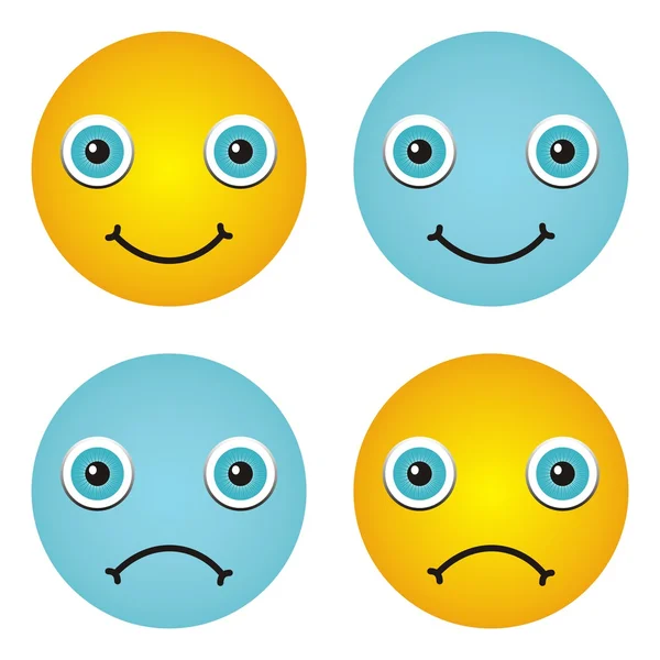 Icone delle emozioni — Vettoriale Stock