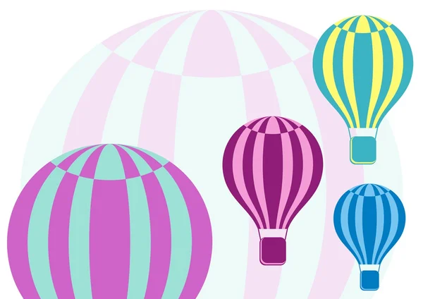 Globos de aire caliente — Vector de stock