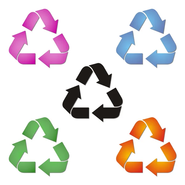 Recycle symbols — Stock Vector