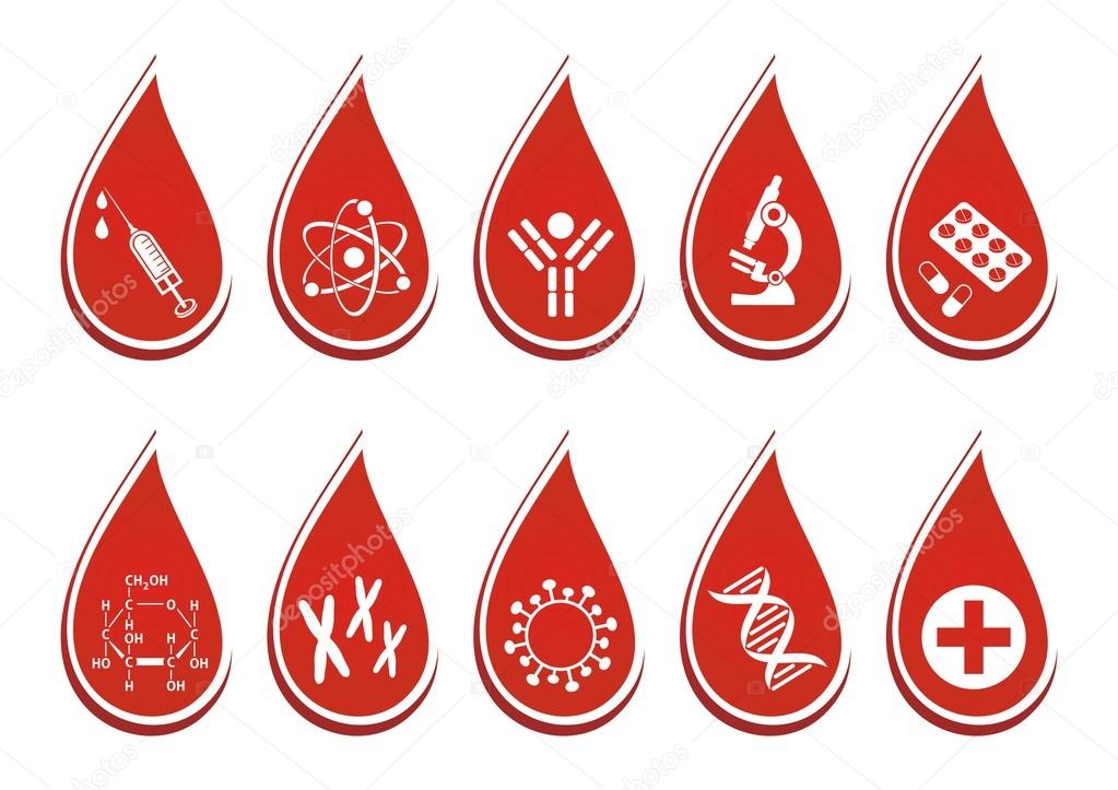 Blood test icons