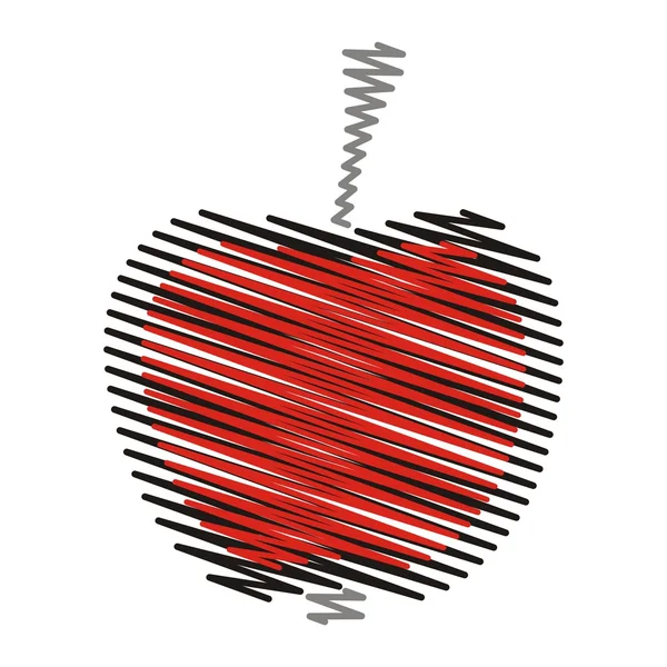 Rode appel — Stockvector