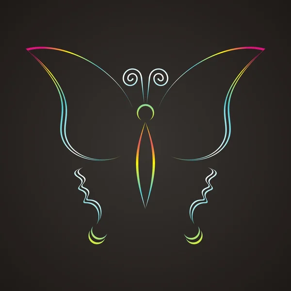 Mariposa abstracta — Vector de stock