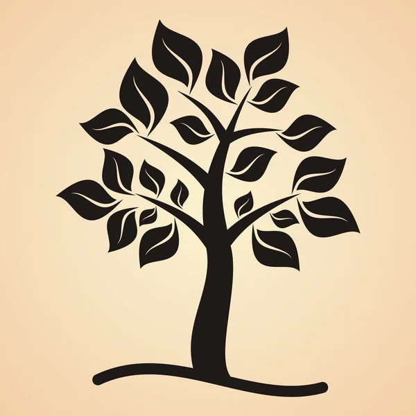 Árbol negro — Vector de stock