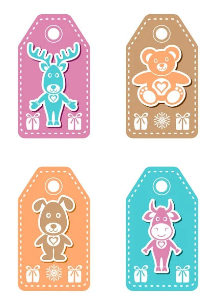 Christmas tags — Stock Vector