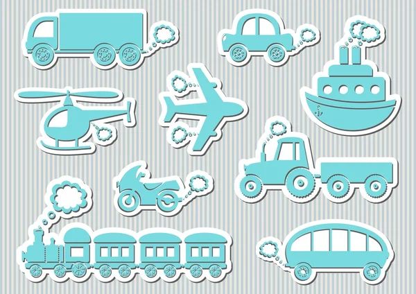 Iconos de transporte — Vector de stock