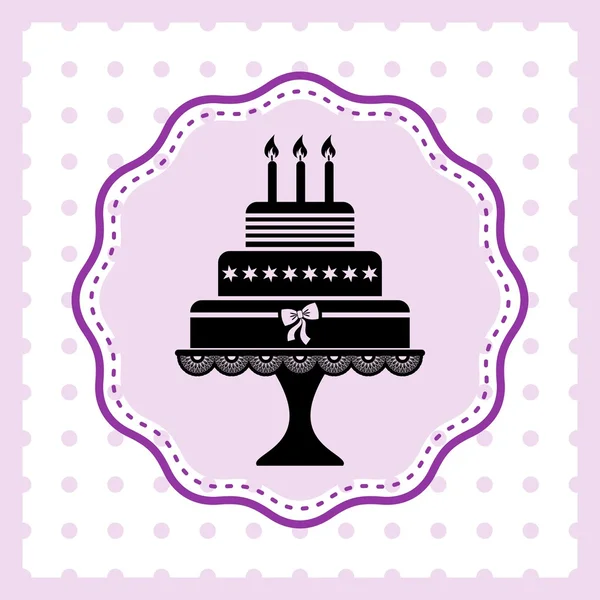 Birthday cake — Stock Vector