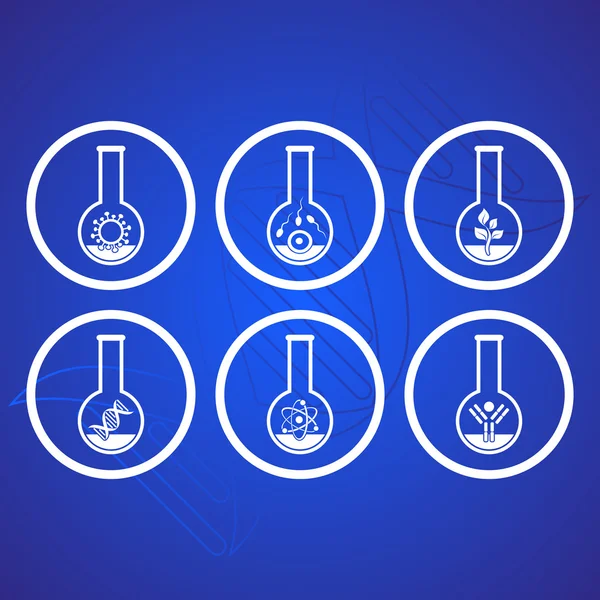 Iconos de biología — Vector de stock