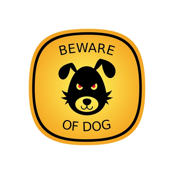 Cuidado com o cão — Vetor de Stock