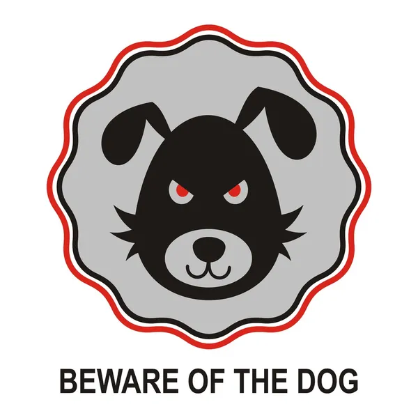 Pas op voor de hond — Stockvector