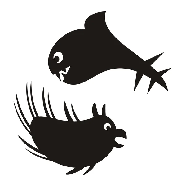 Monstros marinhos — Vetor de Stock