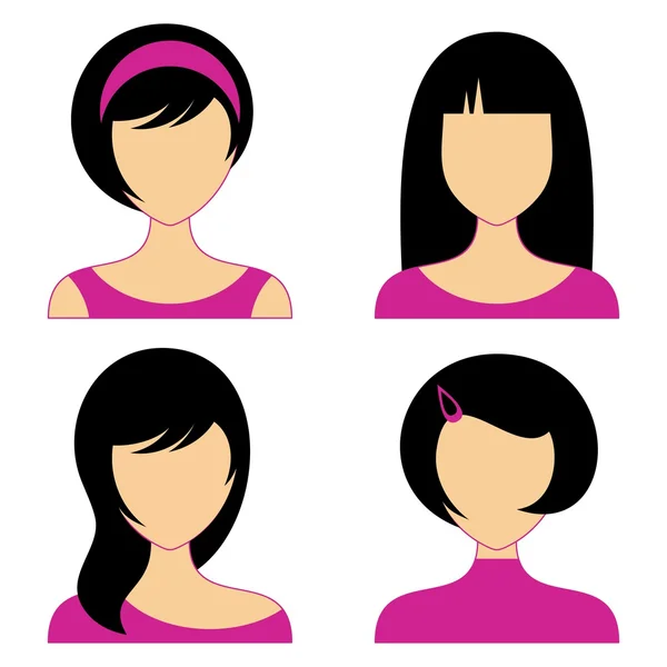 Woman faces — Stock Vector