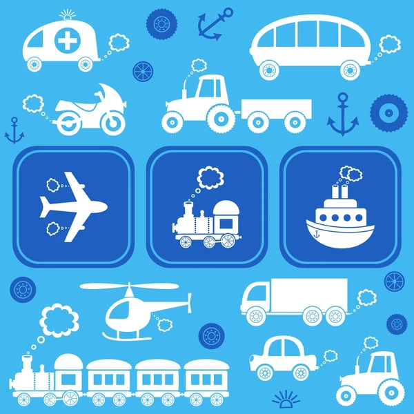 Iconos de transporte — Vector de stock