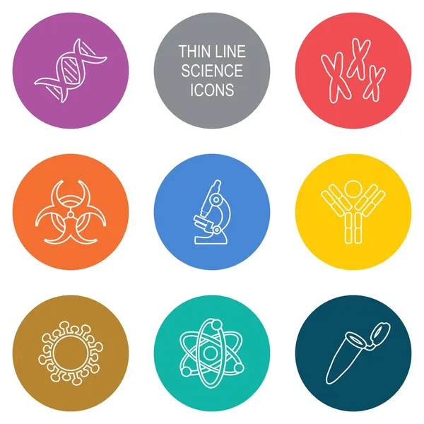 Biology science icons — Stock Vector