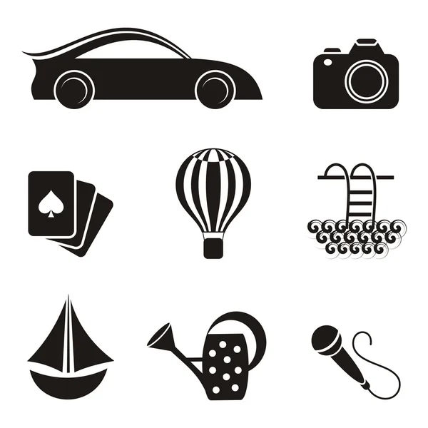 Hobby and leisure icons — Stock Vector