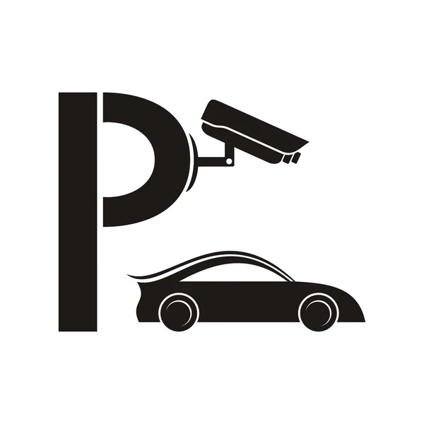 Symbol of guarded parking — Stock Vector