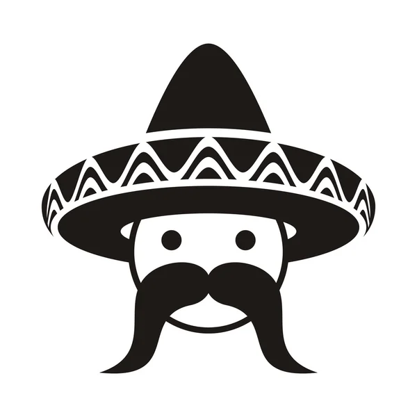 Hombre con sombrero — Archivo Imágenes Vectoriales