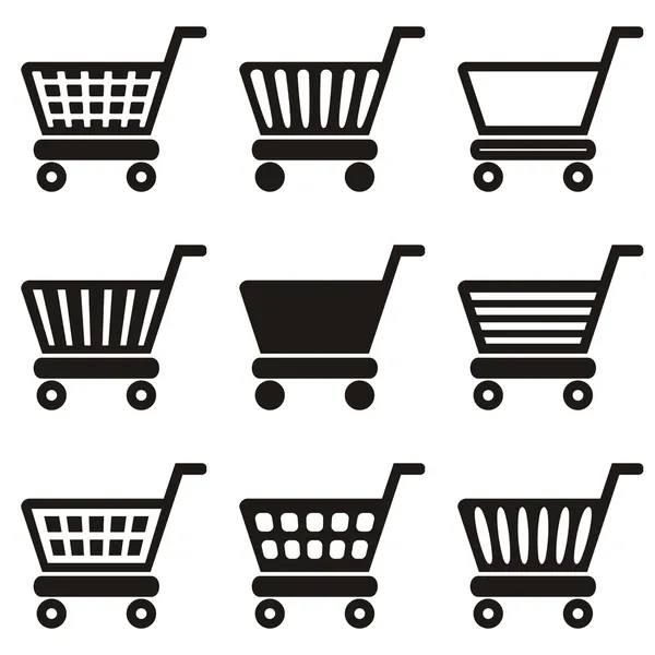 Iconos del carrito de compras — Vector de stock