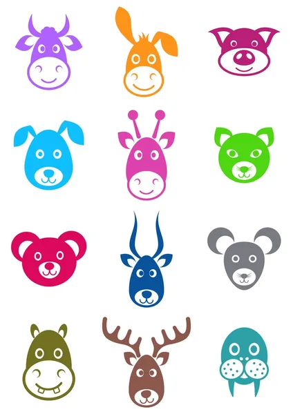 Animal labels — Stock Vector