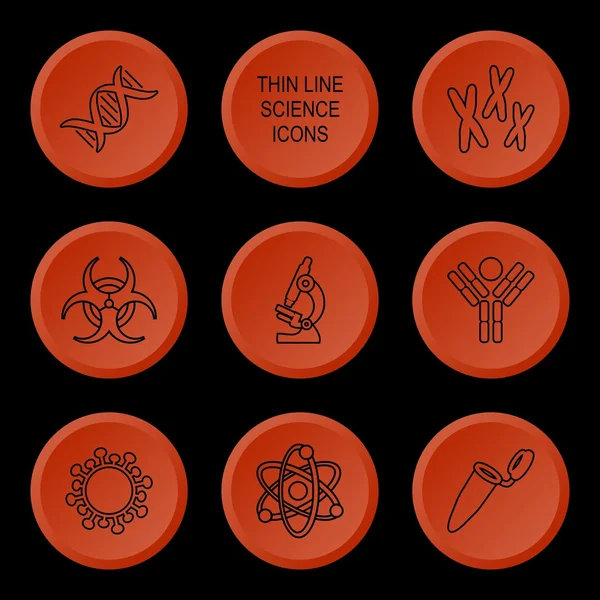 Biology science icons — Stock Vector