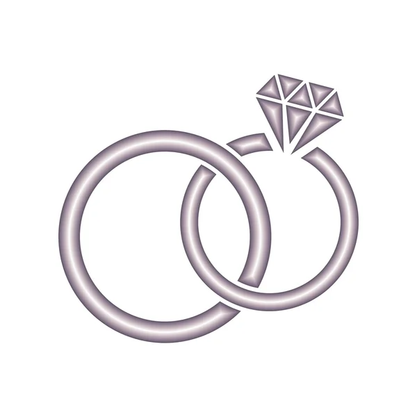 Anillos de boda — Vector de stock