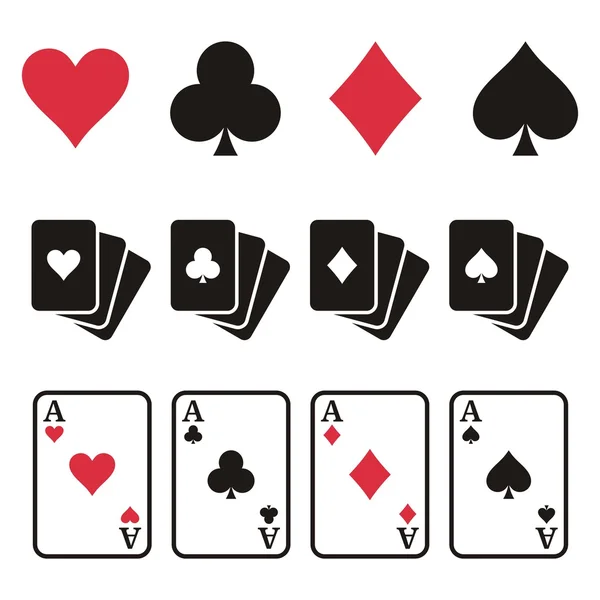 Jugar a las cartas — Vector de stock