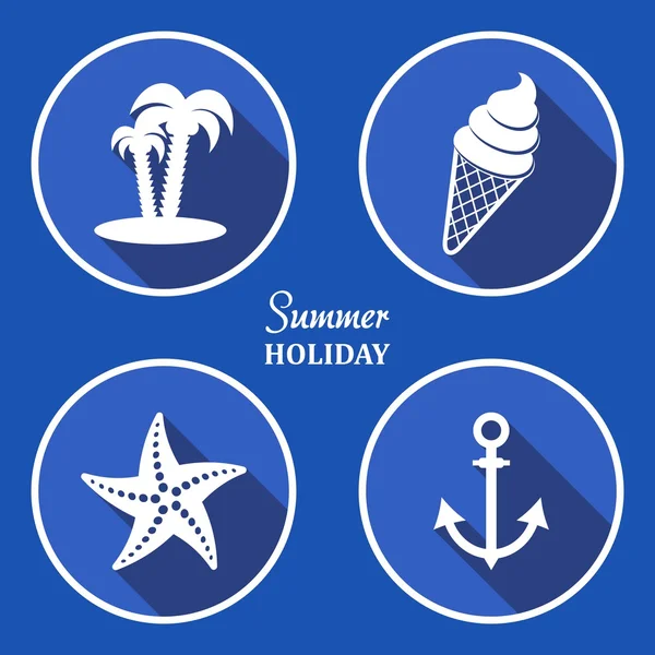 Summer icons — Stock Vector