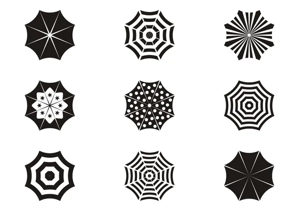 Umbrella icons — Stock Vector