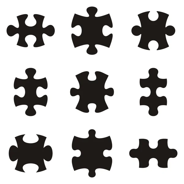 지그재그로 만든 퍼즐 — 스톡 벡터