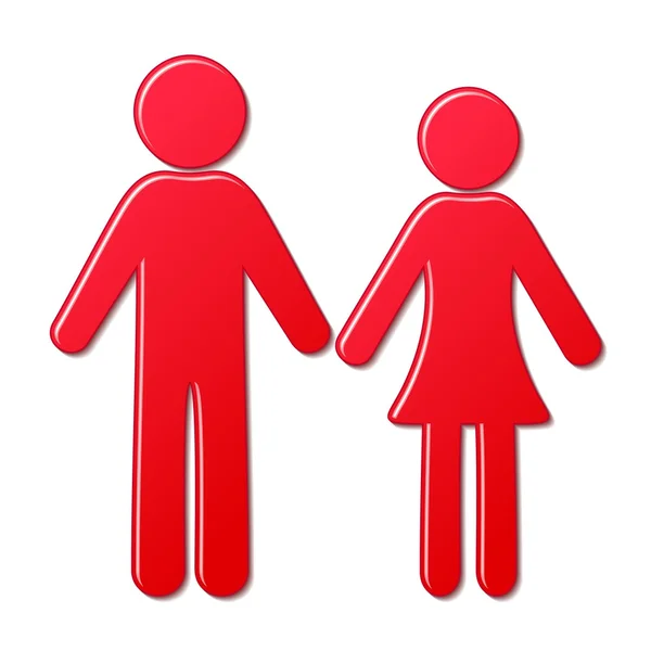 Man en vrouw pictogrammen — Stockvector