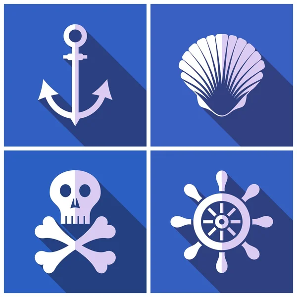 Pirates icons — Stock Vector