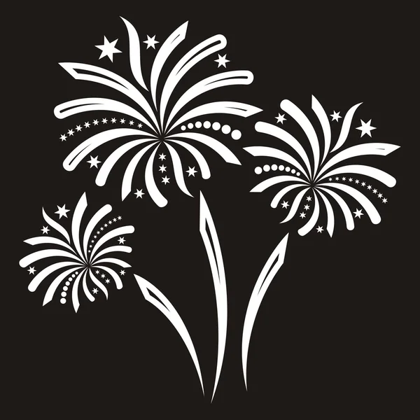 Fuegos artificiales — Vector de stock