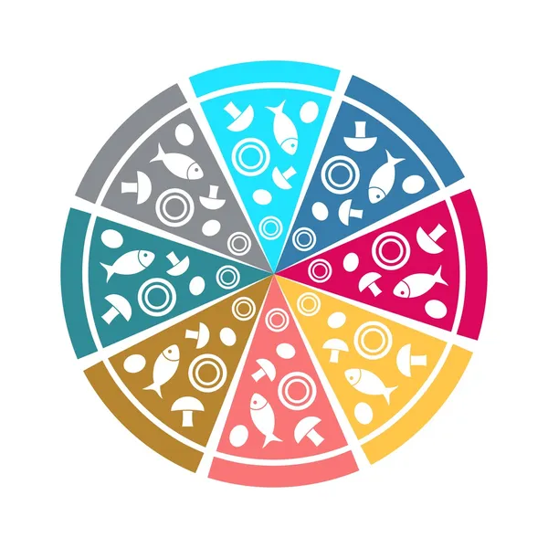 Pizza — Stockvector