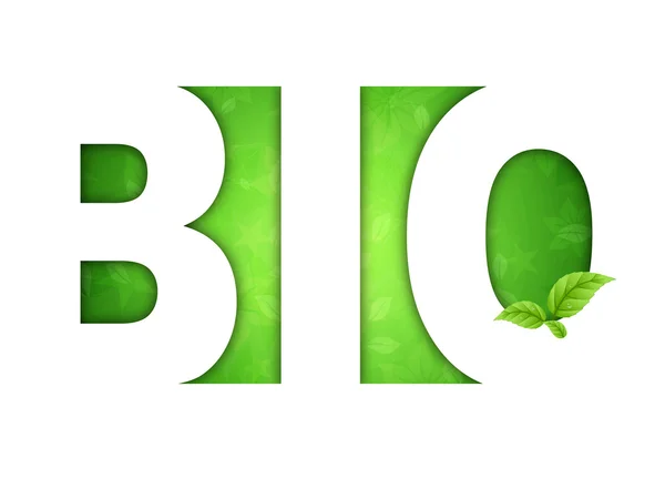 Bio ekolojik Logo - yeşil, floreal, yaprak logosu