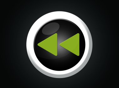 Hızlı ileri sarma düğmesi web yeşil beyaz oyuncu oyun