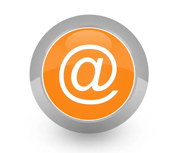 Enviar e-mail botón de contacto naranja blanco — Foto de Stock