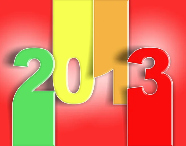 2012 2013 zmiany szczęśliwego nowego roku auguri czerwony — Zdjęcie stockowe