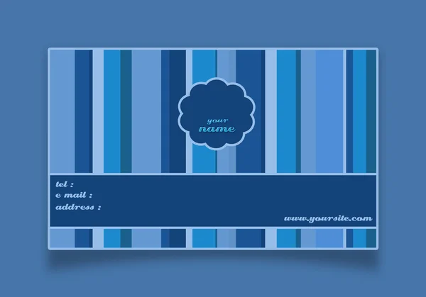 Vintage modern iş kartı şablonu mavi