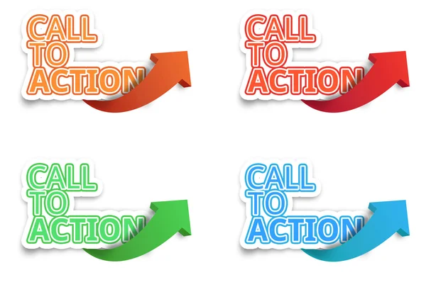 Call to Action, Site web cliquez, concept Internet, sur blanc isolé Image En Vente