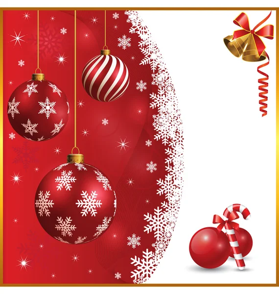 Christmas and snow background vector — Stock Vector