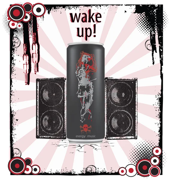 Wake-up arta fundal vector — Vector de stoc