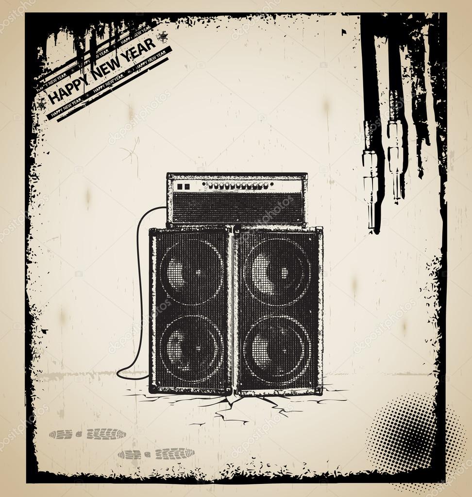 Old music elements vector