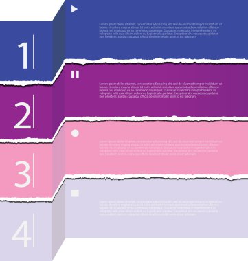 yırtık origami kağıt arka plan vektör