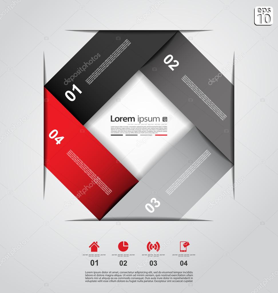 Modern infographic template for business design vector