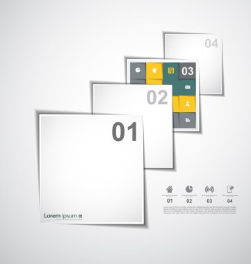 Katmanlar Infographic vektör arka plan.