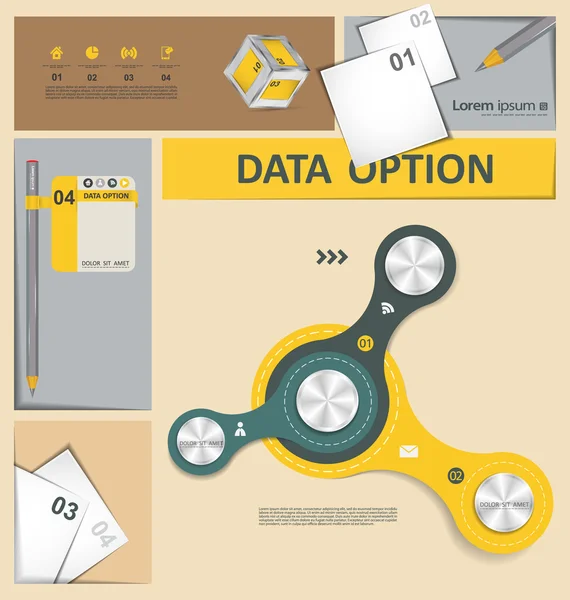 Infographics sjabloon elemets vectoren — Stockvector