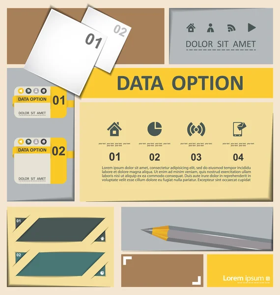 Vettori elemetrici modello infografico — Vettoriale Stock