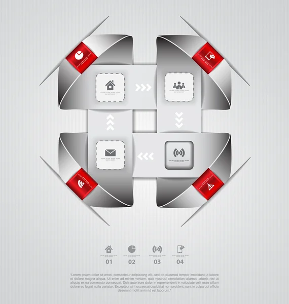 Moderne Design-Infografik-Vorlage — Stockvektor